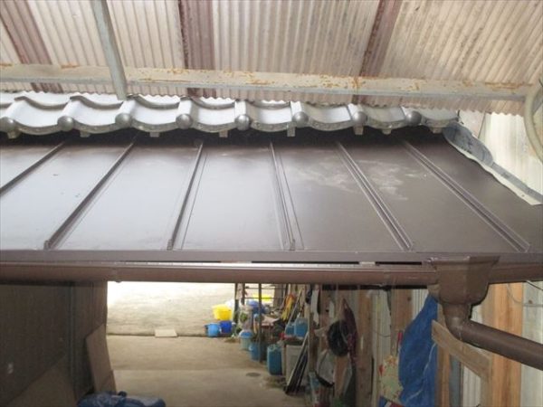岡山県赤磐市で屋根工事　板金工事　ガルバリウム鋼板